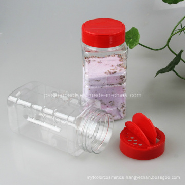 500ml Clear Pet Condiment Jar with Red Screw Cap (PPC-PSB-78)